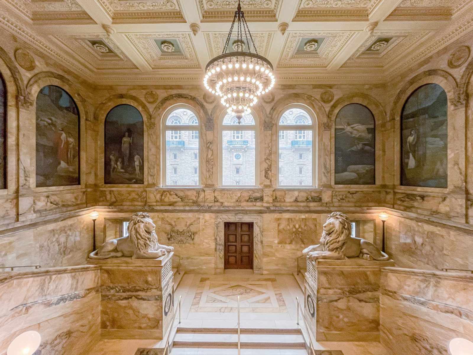 the grand staircase of the boston public library